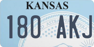 KS license plate 180AKJ