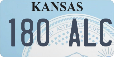 KS license plate 180ALC