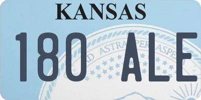 KS license plate 180ALE