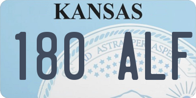 KS license plate 180ALF