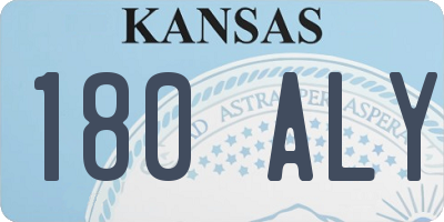 KS license plate 180ALY