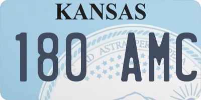 KS license plate 180AMC