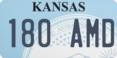 KS license plate 180AMD