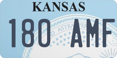 KS license plate 180AMF