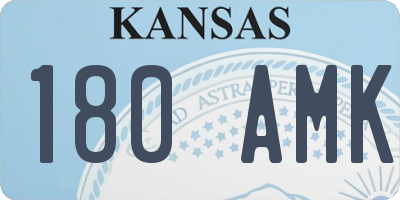 KS license plate 180AMK