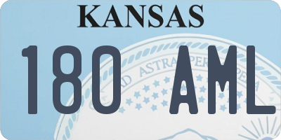 KS license plate 180AML