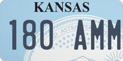 KS license plate 180AMM
