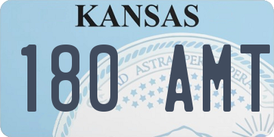 KS license plate 180AMT