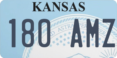 KS license plate 180AMZ