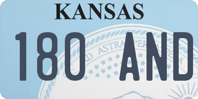 KS license plate 180AND