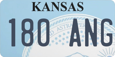 KS license plate 180ANG