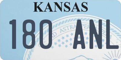 KS license plate 180ANL