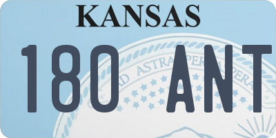 KS license plate 180ANT