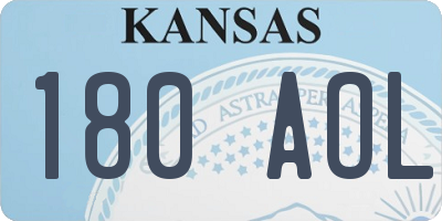 KS license plate 180AOL