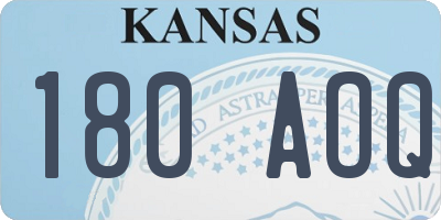 KS license plate 180AOQ