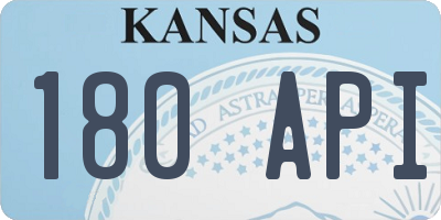 KS license plate 180API