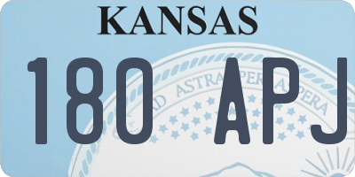 KS license plate 180APJ