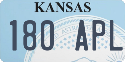KS license plate 180APL