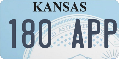 KS license plate 180APP