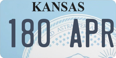 KS license plate 180APR