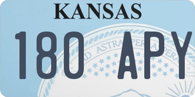 KS license plate 180APY