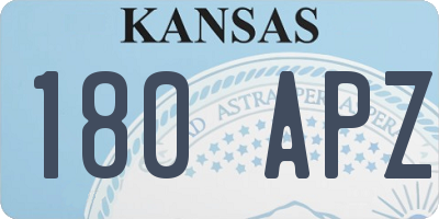 KS license plate 180APZ