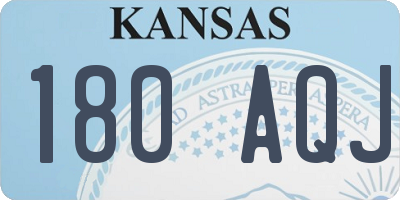 KS license plate 180AQJ
