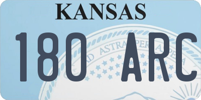KS license plate 180ARC
