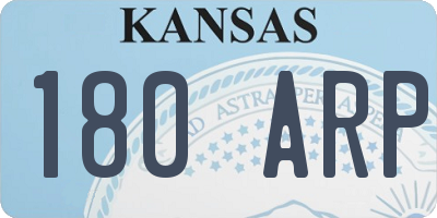 KS license plate 180ARP