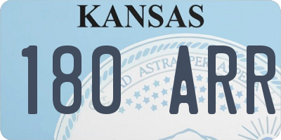 KS license plate 180ARR