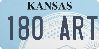 KS license plate 180ART