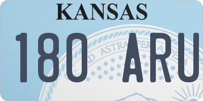 KS license plate 180ARU