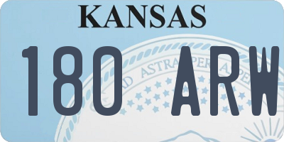 KS license plate 180ARW