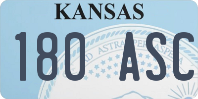 KS license plate 180ASC