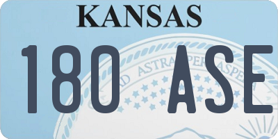 KS license plate 180ASE