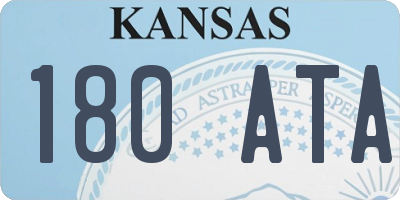 KS license plate 180ATA
