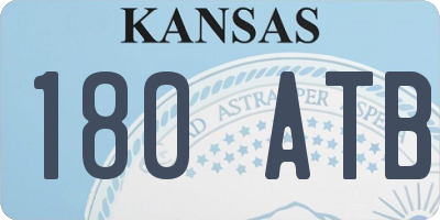 KS license plate 180ATB
