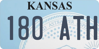 KS license plate 180ATH