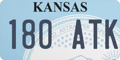KS license plate 180ATK