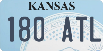 KS license plate 180ATL