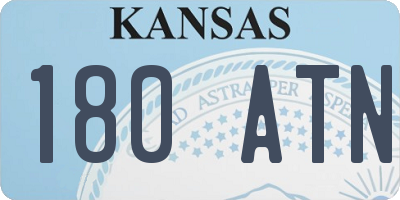 KS license plate 180ATN
