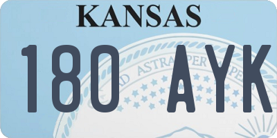 KS license plate 180AYK