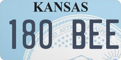KS license plate 180BEE