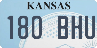 KS license plate 180BHU