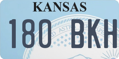 KS license plate 180BKH
