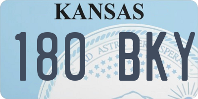 KS license plate 180BKY