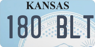 KS license plate 180BLT