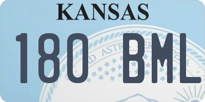KS license plate 180BML