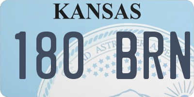 KS license plate 180BRN