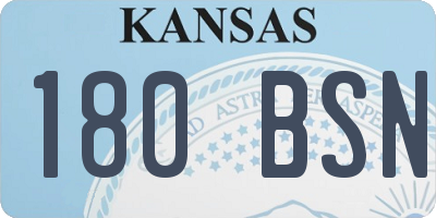 KS license plate 180BSN